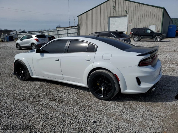 2020 Dodge Charger Scat Pack Widebody with VIN 2C3CDXGJ0LH240842, listed as a Copart auction lot 46793905 with 39,457 mi miles and Salvage Title. Bid and sale history available at carsss.com. Image 2.