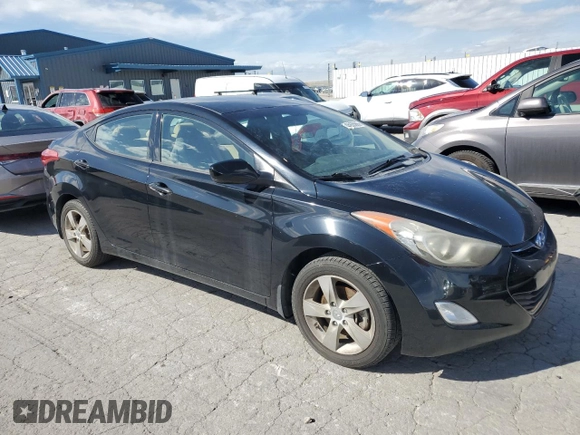 2013 Hyundai Elantra Limited with VIN KMHDH4AE6DU891000, listed as a Copart auction lot 48955665 with 129,030 mi miles and Salvage Title. Bid and sale history available at carsss.com. Image 4.