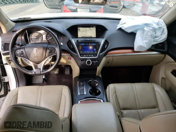 2017 Acura MDX w/Advance Pkg with VIN 5FRYD4H88HB036409, listed as a Copart auction lot 69837222 with 71,306 mi miles. Bid and sale history available at carsss.com. Image 8.