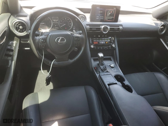 2021 Lexus IS with VIN JTHAA1D21M5114728, listed as a Copart auction lot 50702935 with 9,696 mi miles and Salvage Title. Bid and sale history available at carsss.com. Image 8.