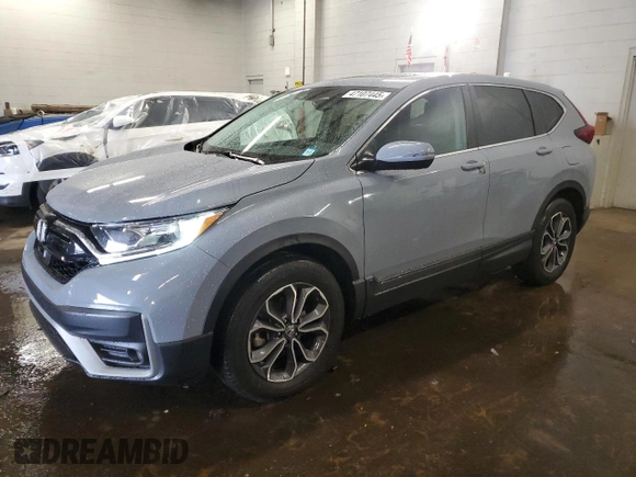 2022 Honda CR-V EX-L with VIN 2HKRW2H86NH605808, listed as a Copart auction lot 47107445 with 18,186 mi miles and Salvage Title. Bid and sale history available at DreamBid. Image 1.