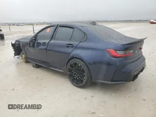 2022 BMW M3 Competition xDrive z VIN WBS43AY00NFM14007, wystawiony jako Copart lot #44983285 z przebiegiem Nie podano mil oraz Szkoda całkowita • Salvage title. Historia ofert i sprzedaży dostępna na DreamBid. Obrazek 2.