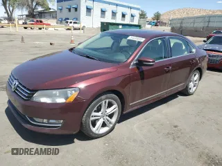 2013 Volkswagen Passat TDI SE with VIN 1VWBN7A36DC053461, listed as a Copart auction lot 54435055 with 197,995 mi miles and Clean Title. Bid and sale history available at carsss.com. Image 1.