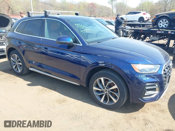 2021 Audi Q5 Premium Plus with VIN WA1BAAFY9M2025847, listed as a IAAI auction lot 42094549 with 101,517 mi miles and . Bid and sale history available at DreamBid. Image 1.