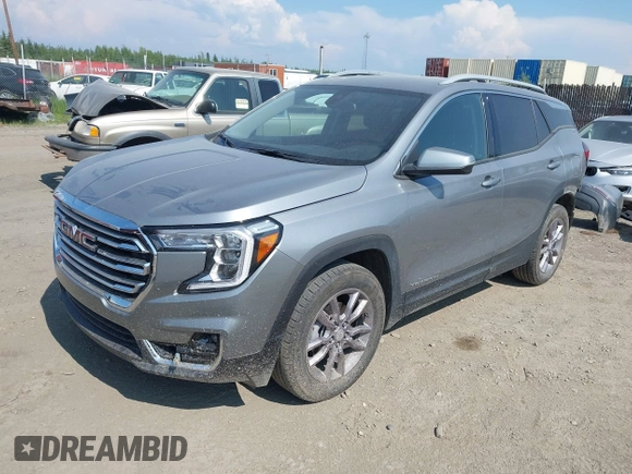 2023 GMC Terrain SLT with VIN 3GKALVEG0PL261449, listed as a IAAI auction lot 42549875 with 27,277 mi miles and . Bid and sale history available at DreamBid. Image 2.