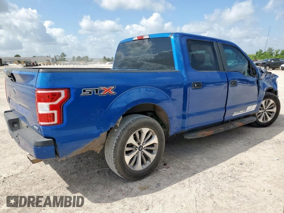 2018 Ford F-150 XL with VIN 1FTEW1CP5JKC02387, listed as a Copart auction lot 58983835 with 119,720 mi miles and Salvage title. Bid and sale history available at DreamBid. Image 3.