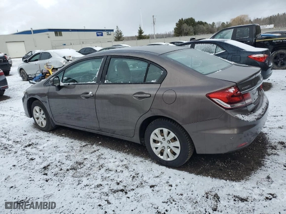 2013 Honda Civic Sdn LX with VIN 2HGFB2F48DH020946, listed as a Copart auction lot 47649695 with 214,561 mi miles and Clean Title. Bid and sale history available at carsss.com. Image 2.