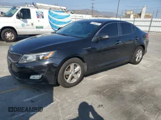 2015 Kia Optima LX z VIN 5XXGM4A71FG415969, wystawiony jako Copart lot #59956745 z przebiegiem 158 496 mil mil oraz Czysty tytuł • Clean title. Historia ofert i sprzedaży dostępna na DreamBid. Obrazek 1.