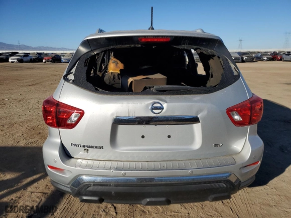 2017 Nissan Pathfinder SV with VIN 5N1DR2MN2HC641181, listed as a Copart auction lot 80501814 with 0 mi miles and Non Repairable. Bid and sale history available at carsss.com. Image 6.