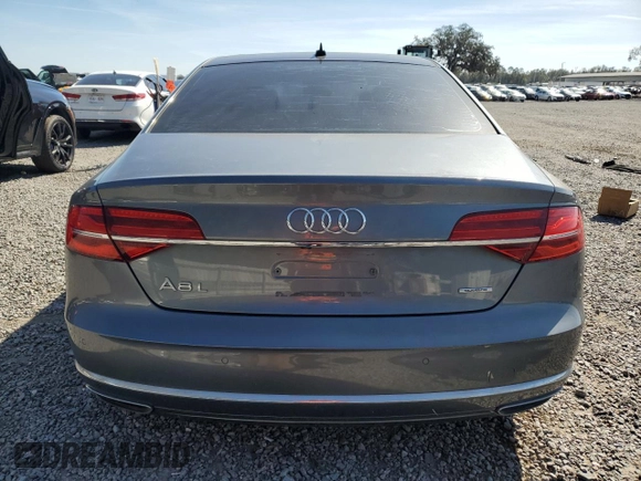 2015 Audi A8 3.0T z VIN WAU3GAFD8FN040523, wystawiony jako Copart lot #46317255 z przebiegiem Nie podano mil oraz Czysty tytuł • Clean title. Historia ofert i sprzedaży dostępna na DreamBid. Obrazek 6.