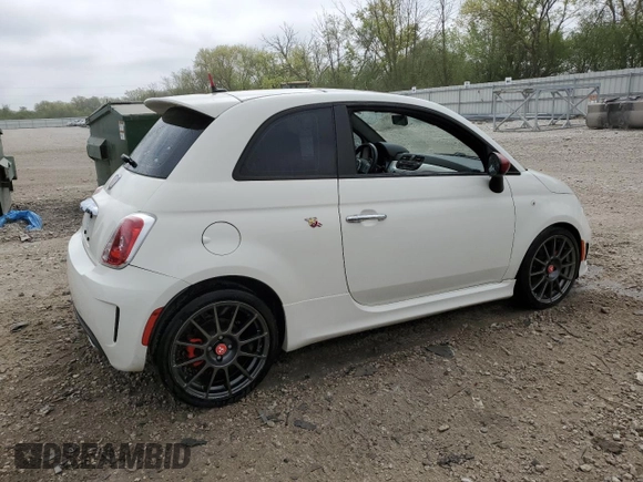 2013 FIAT 500 Abarth with VIN 3C3CFFFH4DT623100, listed as a Copart auction lot 56852725 with 109,387 mi miles and Non repairable. Bid and sale history available at DreamBid. Image 3.