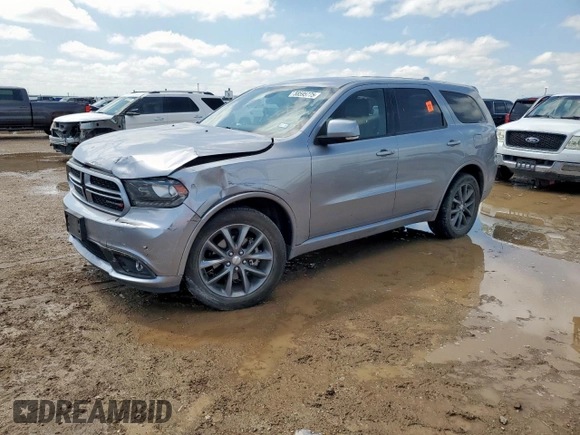 2017 Dodge Durango GT z VIN 1C4RDJDG8HC724988, wystawiony jako Copart lot #58595775 z przebiegiem 95 383 mil mil oraz Szkoda całkowita • Salvage title. Historia ofert i sprzedaży dostępna na DreamBid. Obrazek 1.