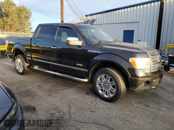 2012 Ford F-150 XL with VIN 1FTFW1ET4CFC56239, listed as a Copart auction lot 48560955 with 154,754 mi miles and Salvage Title. Bid and sale history available at carsss.com. Image 4.