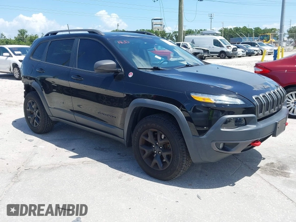 2017 Jeep Cherokee Trailhawk with VIN 1C4PJMBS9HW537962, listed as a IAAI auction lot 42002460 with 129,037 mi miles and . Bid and sale history available at DreamBid. Image 1.