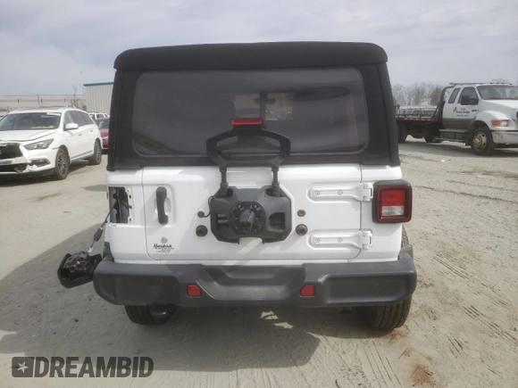 2018 Jeep Wrangler Unlimited Sahara with VIN 1C4HJXEN4JW200830, listed as a Copart auction lot 46298625 with 46,783 mi miles and Salvage title. Bid and sale history available at DreamBid. Image 6.