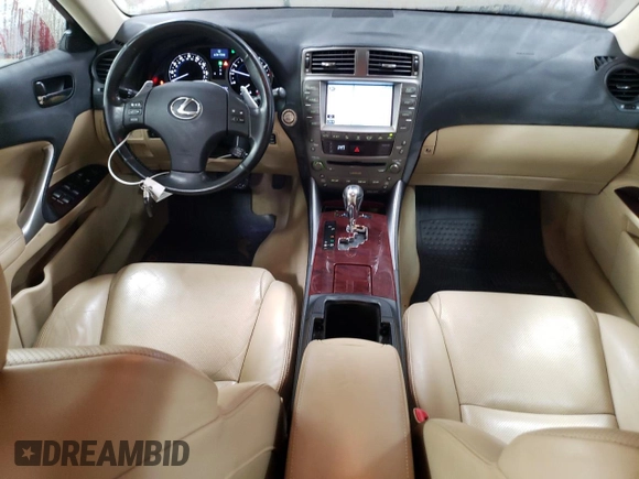 2006 Lexus IS 250 with VIN JTHCK262765001796, listed as a Copart auction lot 87960765 with 132,272 mi miles and Salvage Title. Bid and sale history available at DreamBid. Image 8.
