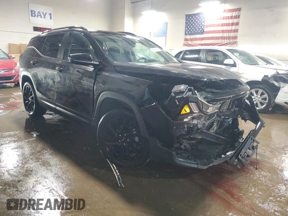 2024 GMC Terrain SLE with VIN 3GKALTEGXRL389530, listed as a Copart auction lot 49180525 with 5,271 mi miles and Salvage Title. Bid and sale history available at carsss.com. Image 4.