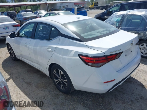 2021 Nissan Sentra SV with VIN 3N1AB8CV1MY285892, listed as a IAAI auction lot 42203454 with 56,147 mi miles and . Bid and sale history available at DreamBid. Image 3.