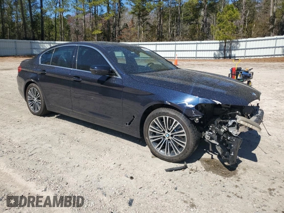 2019 BMW 5 Series 540i xDrive with VIN WBAJE7C58KWW19058, listed as a Copart auction lot 48414445 with 56,506 mi miles and Salvage Title. Bid and sale history available at carsss.com. Image 4.