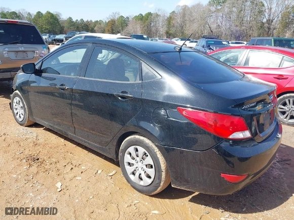 2016 Hyundai Accent SE with VIN KMHCT4AE6GU163076, listed as a IAAI auction lot 41727214 with 93,487 mi miles. Bid and sale history available at carsss.com. Image 3.