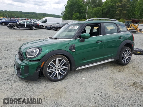2023 MINI Countryman Cooper S z VIN WMZ83BR08P3P84672, wystawiony jako Copart lot #53982075 z przebiegiem 9 858 mil mil oraz Szkoda całkowita • Salvage title. Historia ofert i sprzedaży dostępna na DreamBid. Obrazek 1.