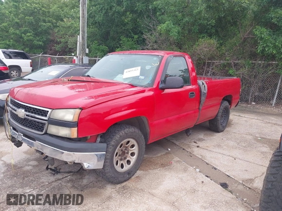 2006 Chevrolet Silverado 1500 Work Truck with VIN 3GCEC14X16G233965, listed as a IAAI auction lot 42055313 with Not Provided miles. Bid and sale history available at carsss.com. Image 2.