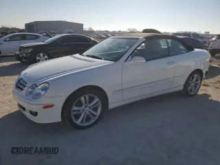 2006 Mercedes-Benz CLK-Class 3.5L with VIN WDBTK56H66F191218, listed as a Copart auction lot 43060255 with 76,308 mi miles and Salvage Title. Bid and sale history available at carsss.com. Image 1.
