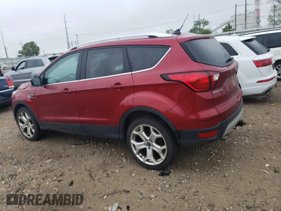 2019 Ford Escape Titanium with VIN 1FMCU9J97KUC01825, listed as a Copart auction lot 59720395 with 52,425 mi miles and Clean title. Bid and sale history available at DreamBid. Image 2.