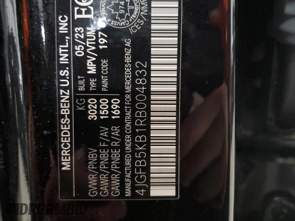 2024 Mercedes-Benz GLE 450 с VIN 4JGFB5KB1RB004832, выставлен на аукционе Copart как лот 88415395 с пробегом 14 489 миль миль и Списание • Salvage title. История ставок и продаж доступна на DreamBid. Изображение 14.