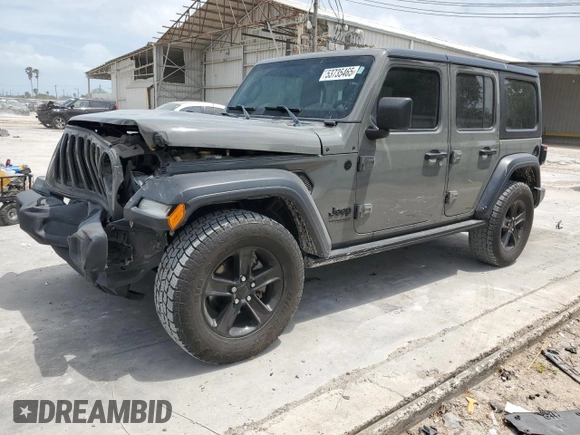 2020 Jeep Wrangler Unlimited Sport S with VIN 1C4HJXDN1LW235278, listed as a Copart auction lot 53735465 with 71,525 mi miles and Salvage title. Bid and sale history available at DreamBid. Image 1.