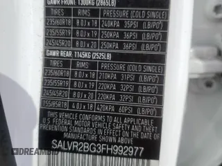 2015 Land Rover Range Rover Evoque Pure Premium с VIN SALVR2BG3FH992977, выставлен на аукционе Copart как лот 46946575 с пробегом 123 835 миль миль и Чистый • Clean title. История ставок и продаж доступна на DreamBid. Изображение 13.