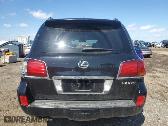 2011 Lexus LX 570 with VIN JTJHY7AX5B4083045, listed as a Copart auction lot 50456225 with 122,942 mi miles and Salvage Title. Bid and sale history available at DreamBid. Image 6.