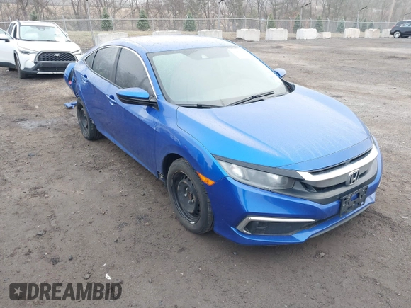 2019 Honda Civic Sedan LX with VIN 19XFC2F64KE029682, listed as a IAAI auction lot 41806403 with 110,611 mi miles. Bid and sale history available at carsss.com. Image 1.