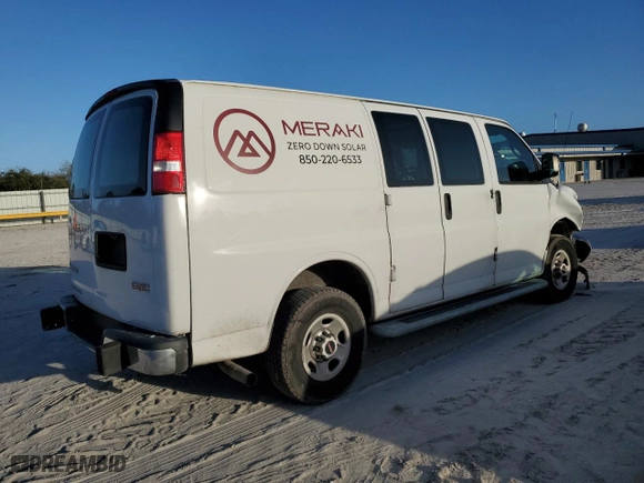 2019 GMC Savana Cargo Van with VIN 1GTW7AFG9K1282216, listed as a Copart auction lot 77577194 with 88,495 mi miles and Non Repairable. Bid and sale history available at carsss.com. Image 3.