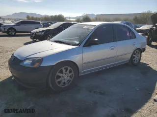 2003 Honda Civic LX with VIN 2HGES16693H582618, listed as a Copart auction lot 46436335 with 182,405 mi miles and Salvage Title. Bid and sale history available at carsss.com. Image 1.