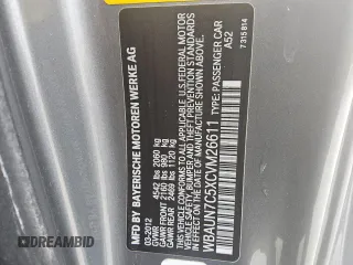 2012 BMW 1 Series 135i with VIN WBAUN7C5XCVM26611, listed as a Copart auction lot 61194845 with 81,430 mi miles and Clean title. Bid and sale history available at DreamBid. Image 12.