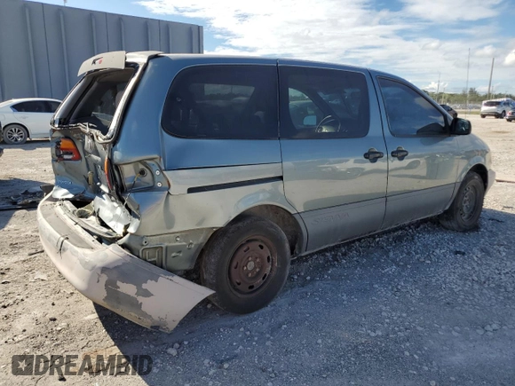 1999 Toyota Sienna CE with VIN 4T3ZF19CXXU159400, listed as a Copart auction lot 72435024 with 281,279 mi miles and Salvage Title. Bid and sale history available at carsss.com. Image 3.