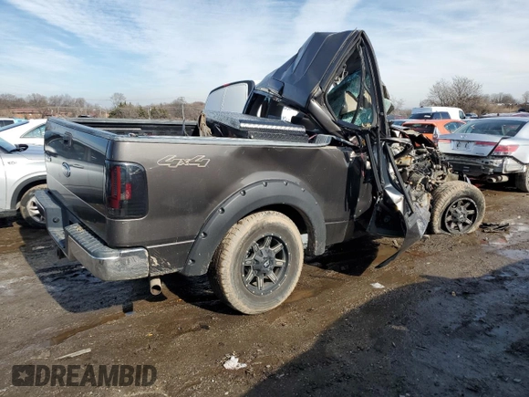2005 Ford F-150 XL with VIN 1FTRF14W45NA21020, listed as a Copart auction lot 45088545 with 0 mi miles and Salvage Title. Bid and sale history available at carsss.com. Image 3.