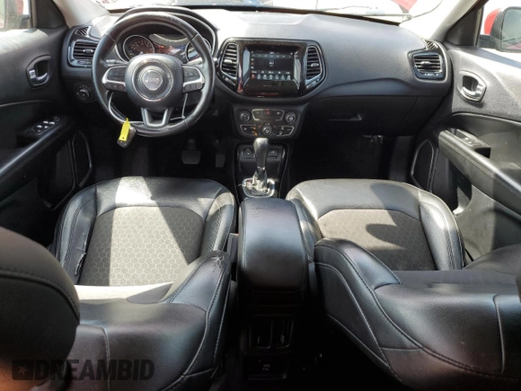 2020 Jeep Compass Latitude with VIN 3C4NJCBB0LT129253, listed as a Copart auction lot 57037305 with 136,006 mi miles and Salvage title. Bid and sale history available at DreamBid. Image 8.