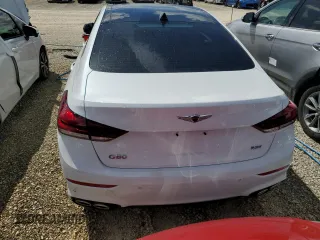 2019 Genesis G80 3.3T Sport with VIN KMTFN4JB4KU326352, listed as a Copart auction lot 74028734 with 0 mi miles and Salvage Title. Bid and sale history available at carsss.com. Image 6.