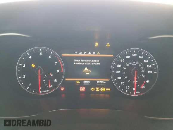 2020 Genesis G70 3.3T Advanced with VIN KMTG74LEXLU059726, listed as a Copart auction lot 83099384 with 45,763 mi miles and Salvage Title. Bid and sale history available at carsss.com. Image 9.