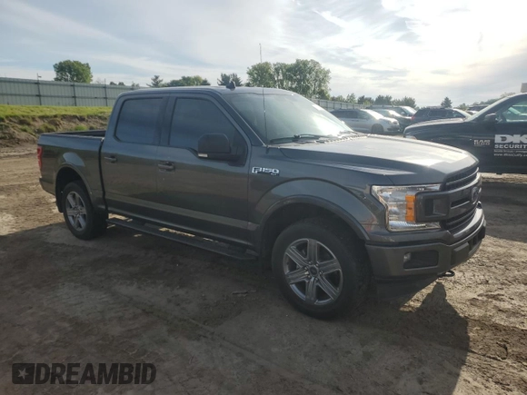 2019 Ford F-150 XL with VIN 1FTEW1EP7KFB35766, listed as a Copart auction lot 58234955 with 76,489 mi miles and Salvage title. Bid and sale history available at DreamBid. Image 4.