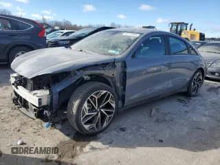 2023 Hyundai IONIQ 6 SEL with VIN KMHM34AC4PA034676, listed as a Copart auction lot 87273334 with 24,148 mi miles and Salvage Title. Bid and sale history available at carsss.com. Image 1.