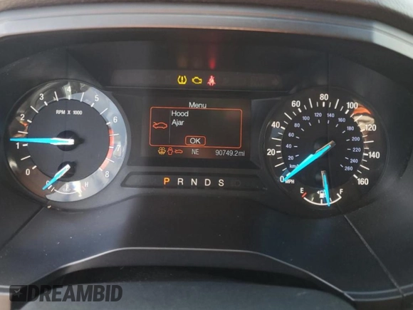 2017 Ford Edge SE with VIN 2FMPK4G92HBC42749, listed as a Copart auction lot 55759745 with 90,749 mi miles and Salvage title. Bid and sale history available at DreamBid. Image 9.