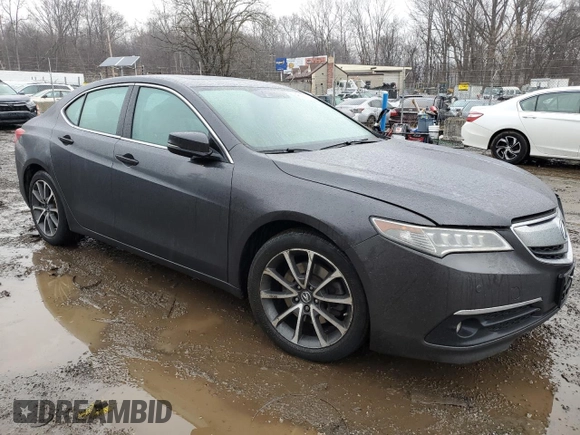 2015 Acura TLX V6 Advance with VIN 19UUB3F75FA000744, listed as a Copart auction lot 43177775 with 94,576 mi miles and Salvage Title. Bid and sale history available at carsss.com. Image 4.