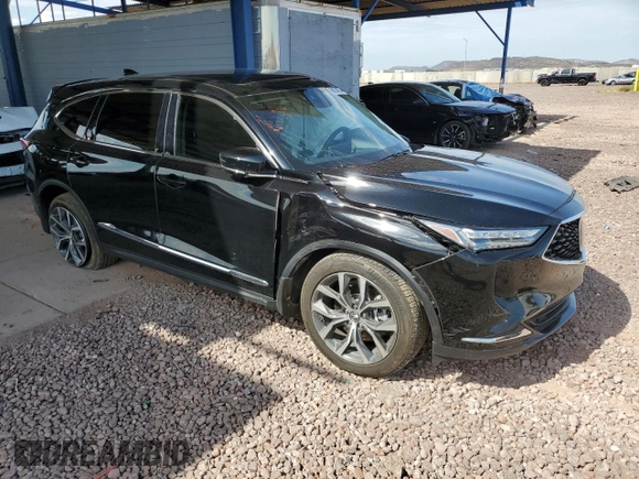 2023 Acura MDX w/Technology Package with VIN 5J8YE1H45PL042305, listed as a Copart auction lot 68104074 with 21,875 mi miles and Salvage Title. Bid and sale history available at carsss.com. Image 4.