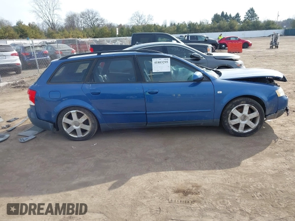 2003 Audi A4 1.8T with VIN WAUVC68E83A326141, listed as a IAAI auction lot 41803295 with 116,842 mi miles. Bid and sale history available at carsss.com. Image 14.