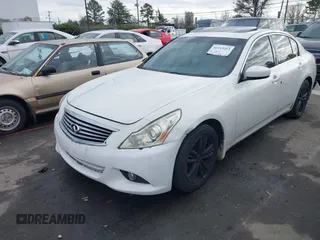 2012 Infiniti G25 Sedan Journey with VIN JN1DV6AP4CM812354, listed as a IAAI auction lot 41113263 with 1 mi miles. Bid and sale history available at carsss.com. Image 2.