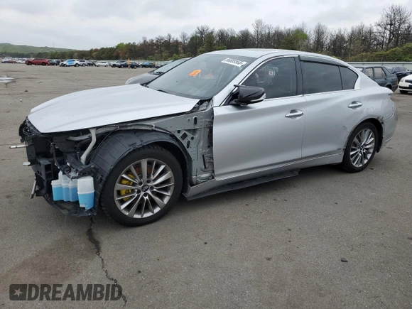 2018 Infiniti Q50 Sport z VIN JN1EV7AP6JM591654, wystawiony jako Copart lot #56889565 z przebiegiem 95 273 mil mil oraz Szkoda całkowita • Salvage title. Historia ofert i sprzedaży dostępna na DreamBid. Obrazek 1.