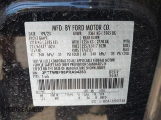 2023 Ford Maverick XL with VIN 3FTTW8F98PRA94283, listed as a IAAI auction lot 42091457 with 17,304 mi miles and . Bid and sale history available at DreamBid. Image 9.